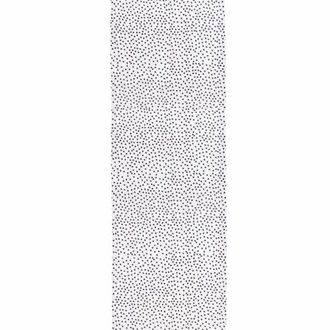 Tafelloper stippen zwart wit 140 x 40 cm
