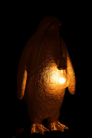 Tafellamp Pinguïn Resine Goud Large H59 J-LINE