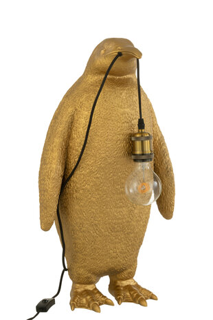 Tafellamp Pinguïn Resine Goud Large H59 J-LINE