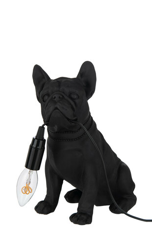 Lamp Bulldog Poly Zwart   J-Line   Sfeervolle lamp in de vorm van een Bulldog, 