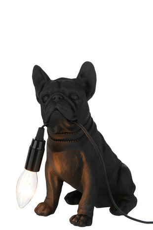 Lamp Bulldog Poly Zwart   J-Line   Sfeervolle lamp in de vorm van een Bulldog, 