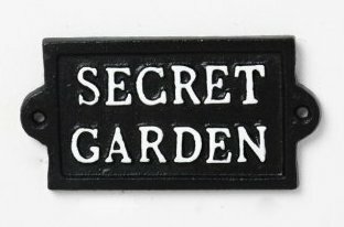 Tekstbord  "Secret Garden" 