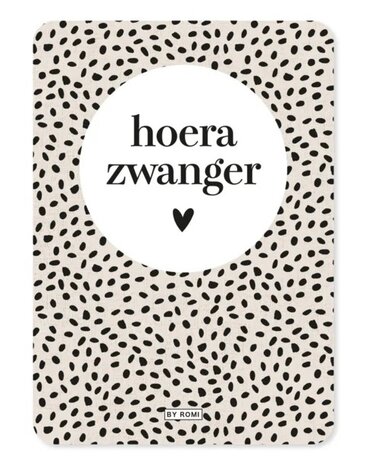 Kaart / Hoera zwanger