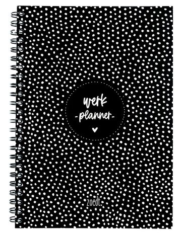 Planner things to do - zwart wit met dots patroon in A5 formaat