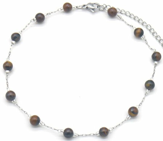 Enkelbandje - Kralen -Tiger Eye