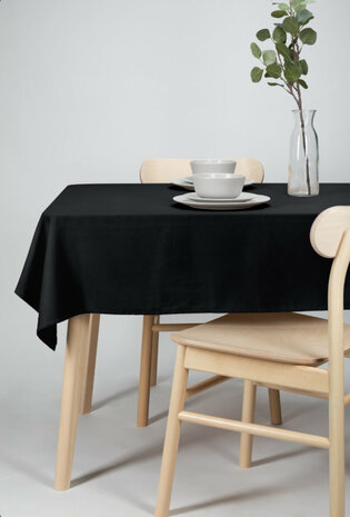 Tafelkleed Essentiel zwart 140 x 250 cm