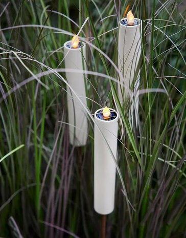 Fakkel kaars Solar wit Lumineo 