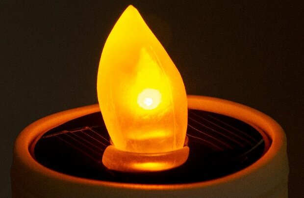 Fakkel kaars Solar wit Lumineo 