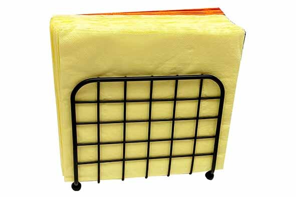 SERVETHOUDER ZWART METAAL 14,7X7XH13,1CM Artikel code 292544