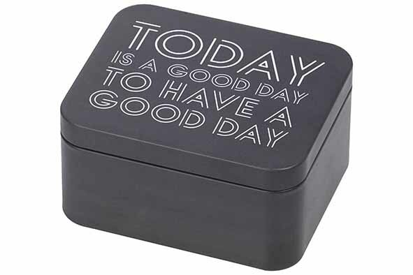 KADOBLIK-GOOD DAY- 12X10XH6,2CM GRIJS