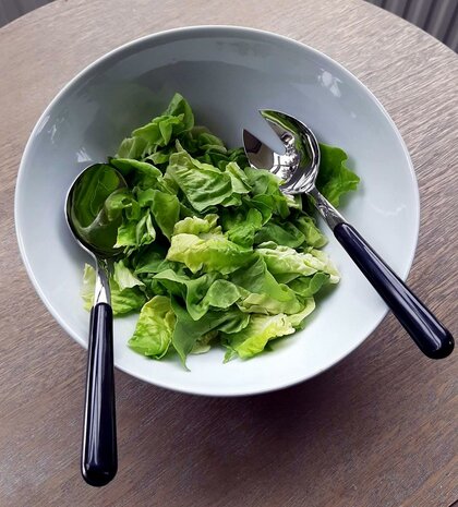 SALADE BESTEK, opscheplepels, ZWART