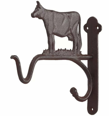 Zwarte metalen hanging basket haak KOE | Wand haak |