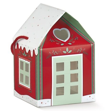Kerstcadeau pakket Huisje, Kerstmok/Kerstsokken/kaartje