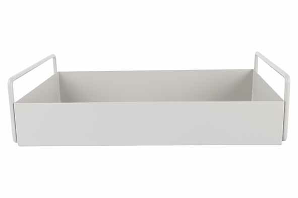DIENBLAD GRIJS 30X20XH8CM METAAL
