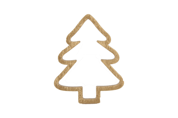 Kerstboompje voor op cadeau goud