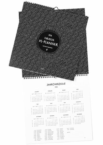 Familieplanner 2026 - extra grote planner voor gezinnen - 6 tot 8 personen ZOEDT