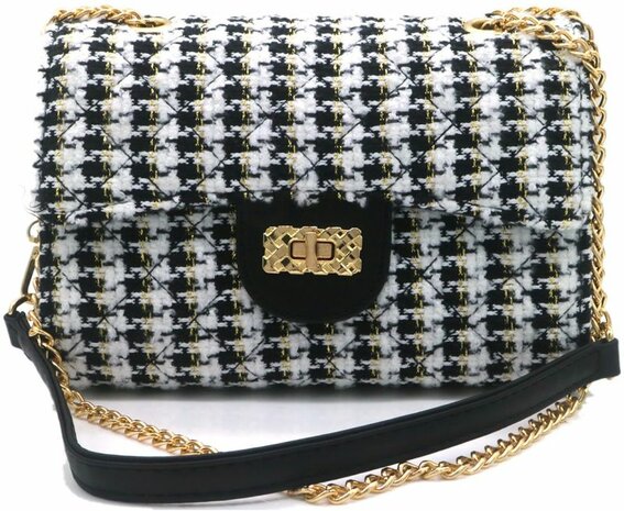 Schoudertas Zwart Wit