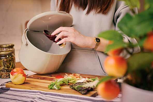 Afvalbakje/afvalemmer 3,3 L aanrecht 24X20.5X17CM