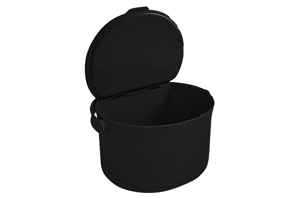 Zwart Afvalbakje/afvalemmer 3,3 L aanrecht 24X20.5X17CM