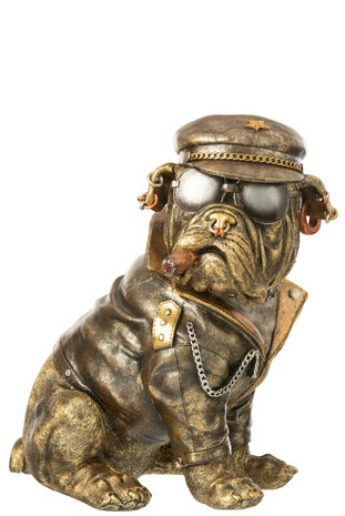 Bulldog B Sigaret Polyresin Antiek Bruin H33&nbsp;J-Line