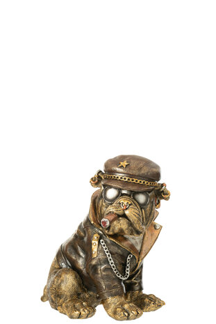 Bulldog B Sigaret Polyresin Antiek Bruin&nbsp;J-Line