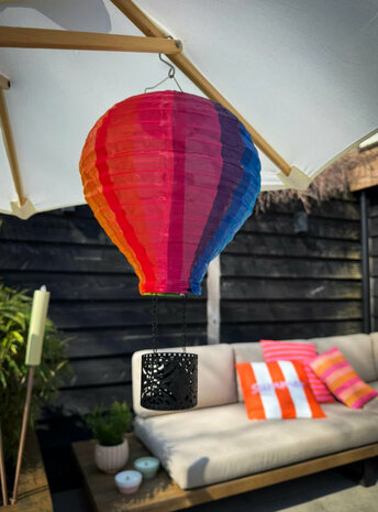 LUCHTBALLON NYLON SOLAR 20LED MET VLAMEFFECT 20X42CM 