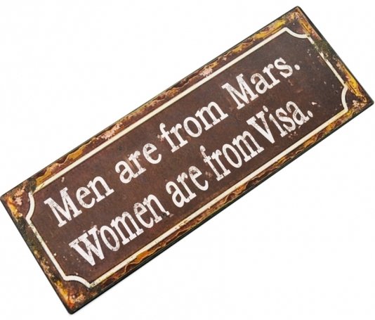 Tekstbord Men-Women