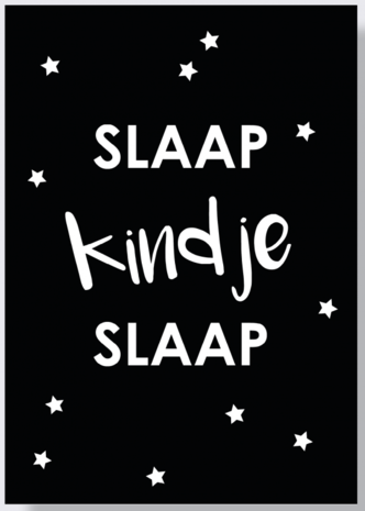 Poster | Slaap kindje slaap - zwart