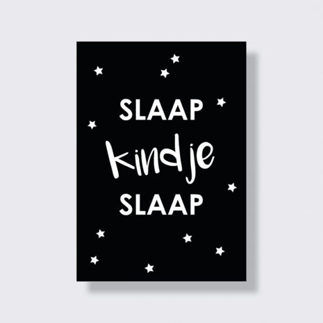 Poster | Slaap kindje slaap - zwart