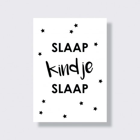 Poster | Slaap kindje slaap - wit