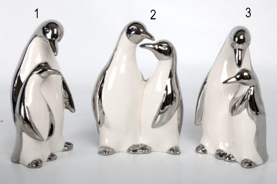 Pinguin Wit-Zilverkleur 3 assorti