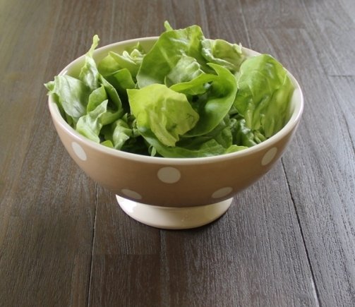 Salade kom schaal | Stip | Taupe