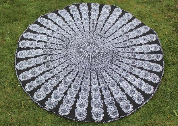 Strandlaken/Roundie Katoen 180 cm.