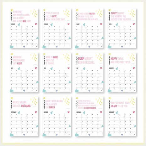 Verjaardagskalender in Kleur byBean