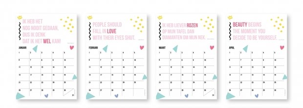 Verjaardagskalender in Kleur byBean