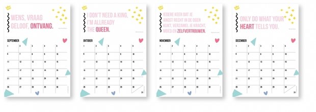 Verjaardagskalender in Kleur byBean