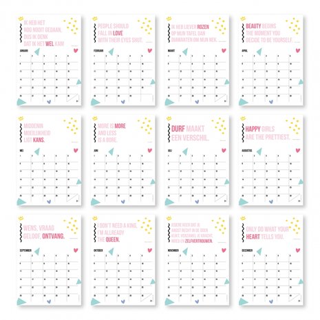 Verjaardagskalender in Kleur byBean