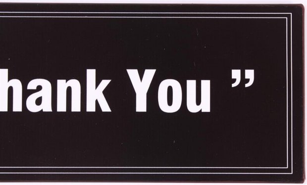 Tekstbord | Thank you