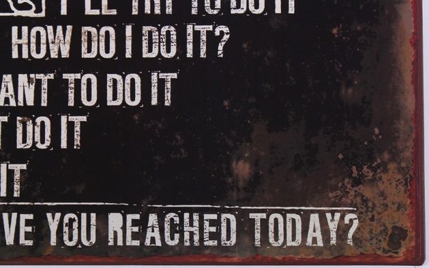 Tekstbord:  Which step have you reached today?