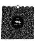 Weekkalender 2022 zwart/stippen ZOEDT
