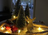 KERSTAUTO MET LED licht en Kerstboom
