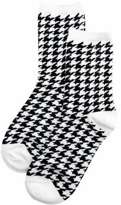 Sokken Pied de Poule zwart wit m38-45 