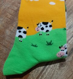 Sokken Koeien in weiland 38-45