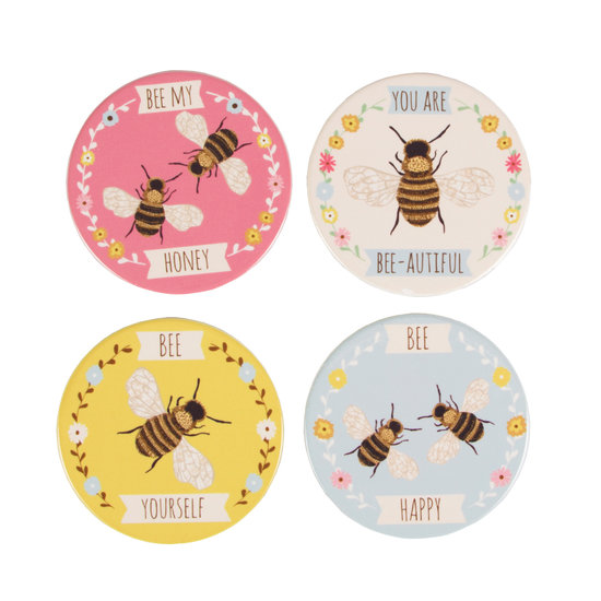 Onderzetters BEES set 4 rond