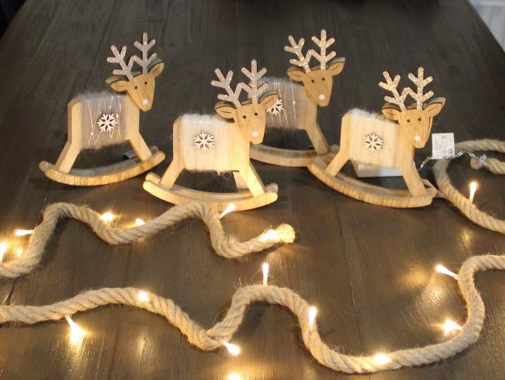 Jute touw LED lichtjes  met timer190 cm. LUMINEO