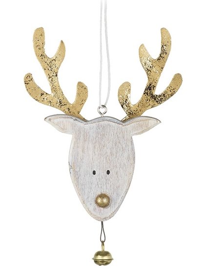 Kerst-hanger | Rendier met belletje