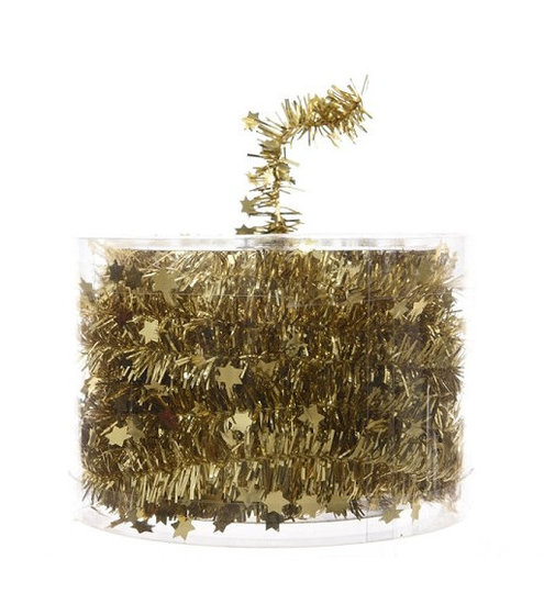 Kerstboom slinger  7 meter goud