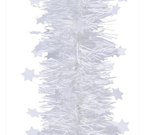 Slinger Kerstboom 10cm x 270cm wit