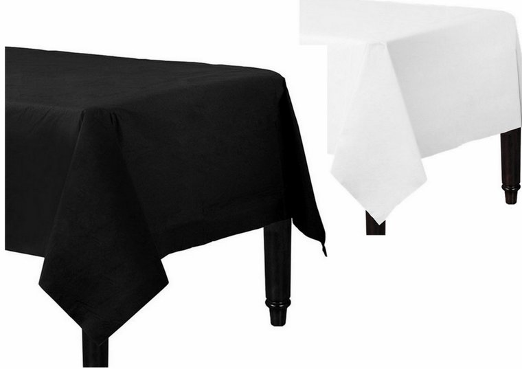 Tafelkleed Wit of Zwart Tissue/plastic