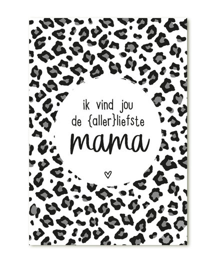 Cadeaukaartje de allerliefste mama